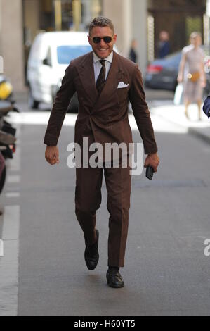 Lapo Elkann visits his shop 'Italian Independent' in Milan with friends.  Featuring: Lapo Elkann Where: Milan, Italy When: 20 Sep 2016 Credit: IPA/WENN.com  **Only available for publication in UK, USA, Germany, Austria, Switzerland** Stock Photo