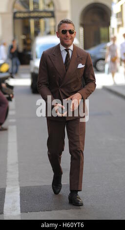 Lapo Elkann visits his shop 'Italian Independent' in Milan with friends.  Featuring: Lapo Elkann Where: Milan, Italy When: 20 Sep 2016 Credit: IPA/WENN.com  **Only available for publication in UK, USA, Germany, Austria, Switzerland** Stock Photo