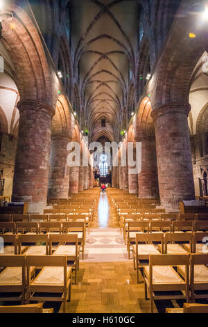 The interior of Saint Magnus Cathedral in Kirkwall, Mainland Orkney, Scotland, UK