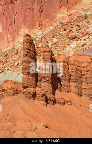 Panoramic view of Cathedral Valley, Capitol Reef National Park, near ...