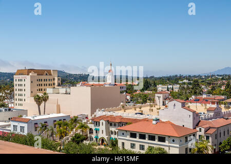 Tile rooftops of Santa Barbara California Stock Photo