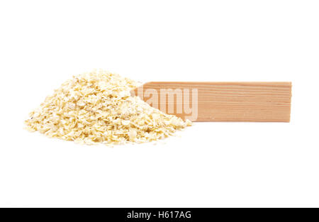 Millet flakes at plate Stock Photo