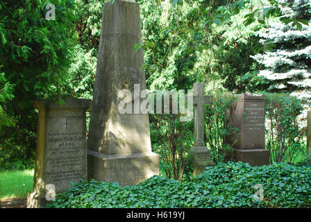 Graves of Georg Wilhelm Friedrich Hegel und Johann Gottlieb Fichte with wives Dorotheendtaedtischer Friedhof Berlin Mitte Stock Photo