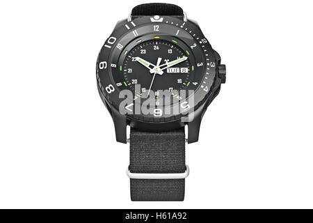 Watch military, top view Stock Photo