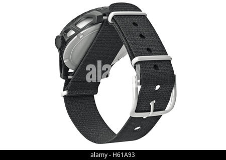 Watch military textile strap Stock Photo