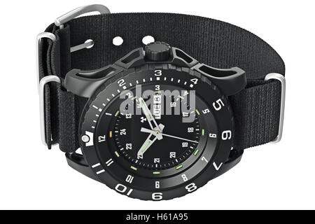 Watch military wrist Stock Photo