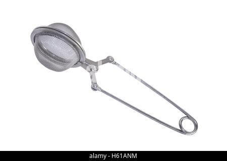 New contemporary tea-strainer on white background. Isolated with clipping path Stock Photo