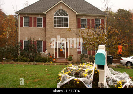 Outdoor Halloween decorations Stock Photo