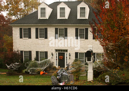 Outdoor Halloween decorations Stock Photo