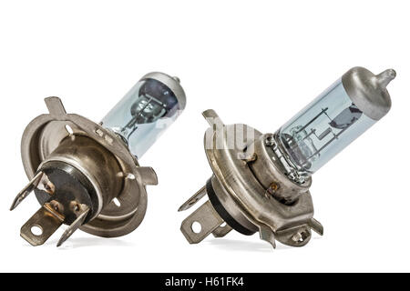 Incandescent lamp of car, isolated on white background Stock Photo
