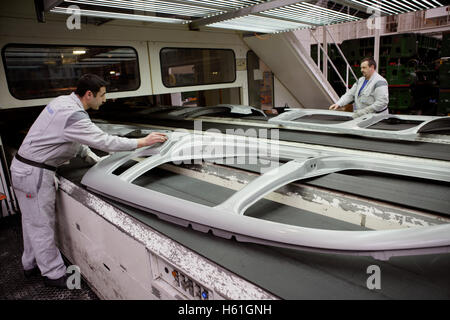 Side panels, chassis, golf car production, VW plant in Wolfsburg, Lower Saxony Stock Photo