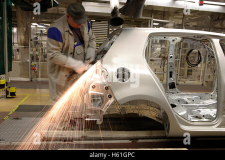 Golf car production, VW plant in Wolfsburg, Lower Saxony Stock Photo