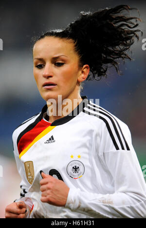 Fatmire Bajramaj, at women's international footballmatch Germany-North Korea 3-0 in the MSV Arena in Duisburg Stock Photo