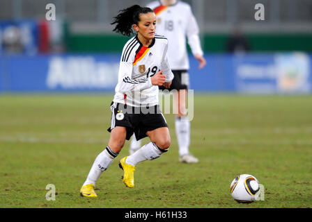 Fatmire Bajramaj, a women's international footballmatch Germany-North Korea 3-0 in the MSV Arena in Duisburg Stock Photo