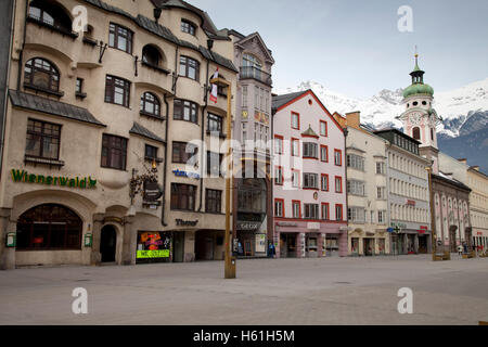 Spitalskirche Church on Maria-Theresien Street, provincial capital Innsbruck, Tyrol, Austria, Europe Stock Photo