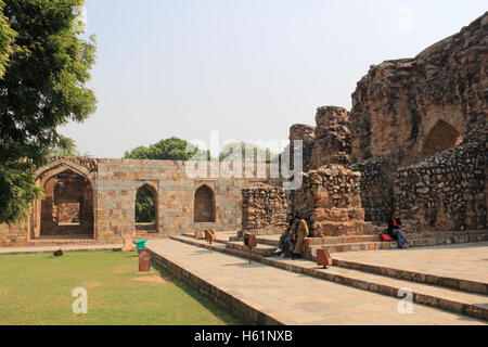 Alauddin Khilji's Tomb and Madrasa, Qutb Minar Complex, Mehrauli Archaeological Park, Delhi, India, Indian subcontinent, South Asia Stock Photo