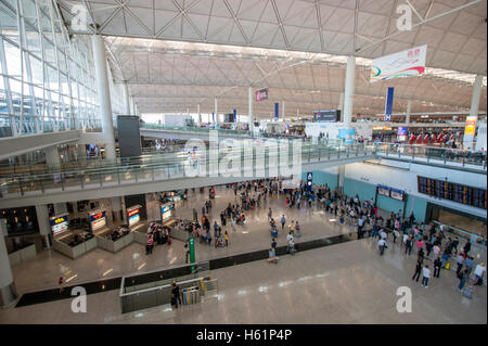 Hong Kong International Airport Terminal 1 , Chek Lap Kok island,  People's Republic of China Stock Photo