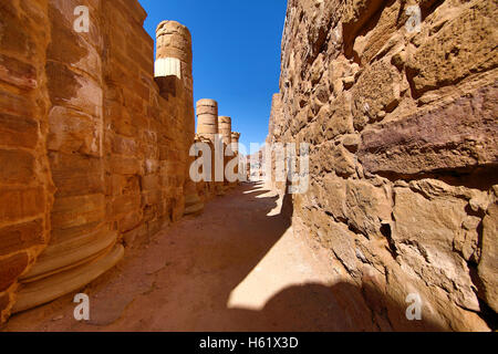 Ruins of the Great Temple in the rock city of Petra, Jordan Stock Photo