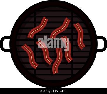 food grilled with bacon strips Stock Vector