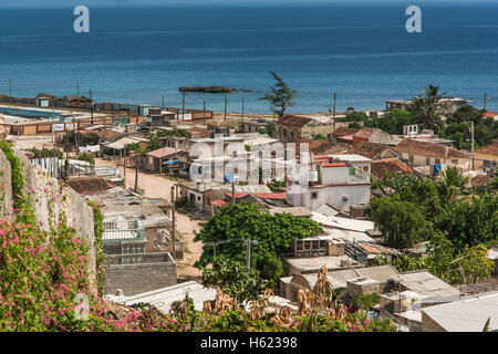 Aerial view on Gibara, colonial city in Cuba, in Holguin province. Stock Photo