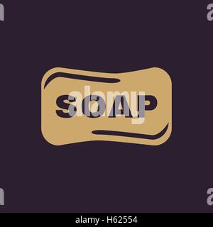 The soap icon.  Soap symbol. Flat Stock Vector