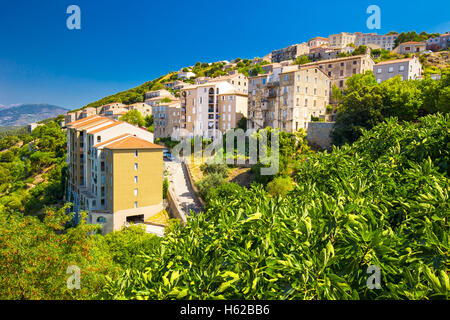 Old city center of Sartene town, Corsica, France, Europe. Stock Photo