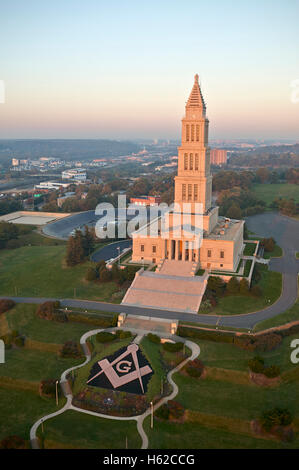 USA, Virginia, Aerial photograph of the George Washington Masonic Memorial in Alexandria Stock Photo