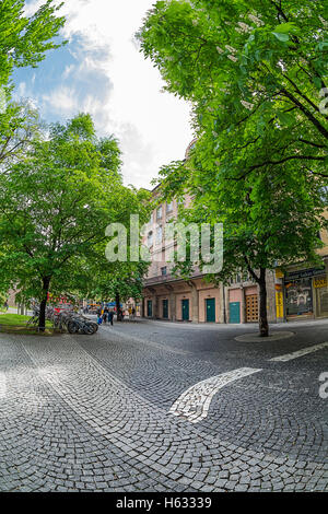 MUNICH, GERMANY - MAY 14, 2016: view of the Herzog Wilhelm street Stock Photo