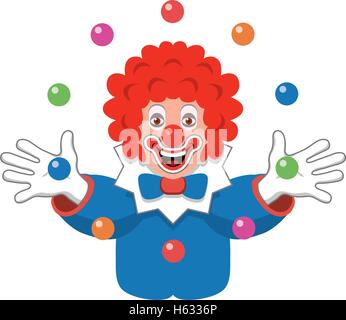 Juggling Cartoon Clown Stock Vector Image & Art - Alamy