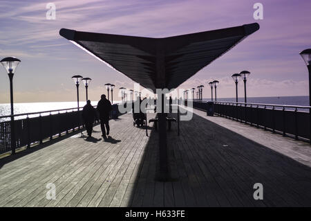 Boscome Pier, Winter Morning, Dorset Stock Photo