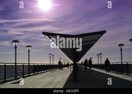 Boscome Pier, Winter Morning, Dorset Stock Photo