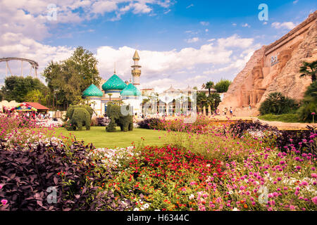 Castelnuovo Del Garda, Italy - September 8, 2015: Gardaland Theme Park in Castelnuovo Del Garda, Italy. Stock Photo