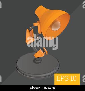 desklamp isometric vector illustration Stock Vector