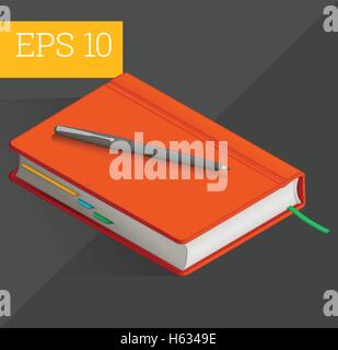 notebook isometric vector illustration Stock Vector