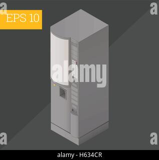 coffee vending isometric vector illustration Stock Vector