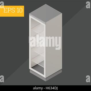 refrigerator isometric vector illustration Stock Vector
