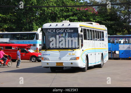 CHIANGMAI, THAILAND -MAY 13  2014: Mercedes benz bus of Nakhonchai air company bus. Route Bangkok and Chiangmai. Photo at Chiang Stock Photo