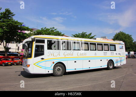 CHIANGMAI, THAILAND -MAY 13  2014: Mercedes benz bus of Nakhonchai air company bus. Route Bangkok and Chiangmai. Photo at Chiang Stock Photo