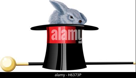 Magick hat rabbit Stock Vector