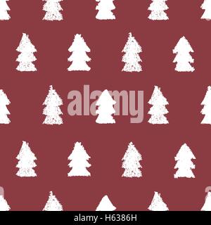 Christmas trees seamless pattern. Stock Vector