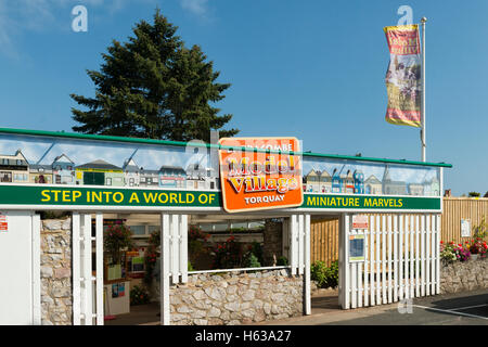 Colourful entrance to Babbacombe Model Village, Torquay, Devon Stock Photo