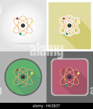 molecule flat icons vector illustration isolated on background Stock Vector