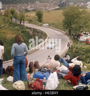 107 Günter Steckkönig and Giulio Pucci in a  Porsche Carrera 911 finished 6th in the Targa Florio 13 May 1973 Stock Photo