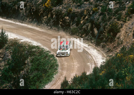 Fiat rally car 1980s Stock Photo