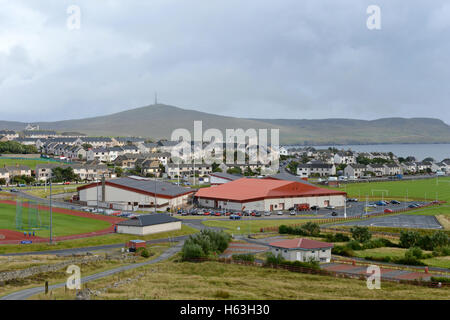 Clickimin Leisure centre Lerwick Shetland Isles that caters for swimming footbal running squah bowls and gym Stock Photo