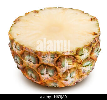Sliced pineapple isolated on white background clipping path Stock Photo
