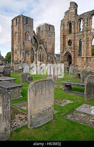 View from the graveyard of Elgin Cathedral in Elgin, Morayshire, Scotland, UK. Stock Photo