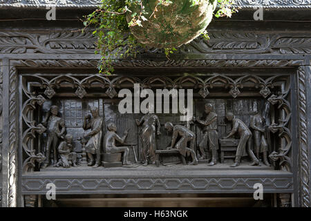 London, England - Sept 4th, 2014: The sign above the entrance to the Liberty department store in Regent Street, London. Opened i Stock Photo