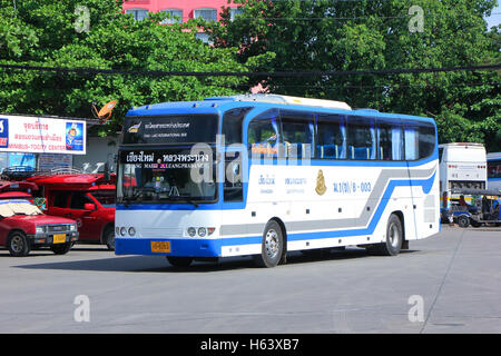 Bus No 8-003 of Thai government Bus Company. International bus between Chiangmai (thailand) and Luangprabang (Laos). Stock Photo