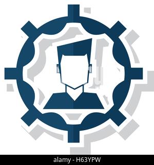 Isolated man avatar inside gear design Stock Vector Image & Art - Alamy